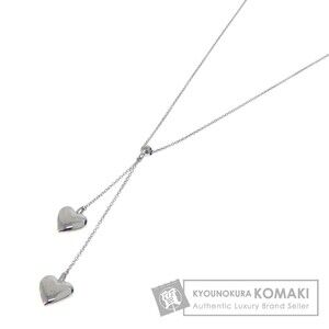 Tiffany Co Double Drop Heart Necklace Silver